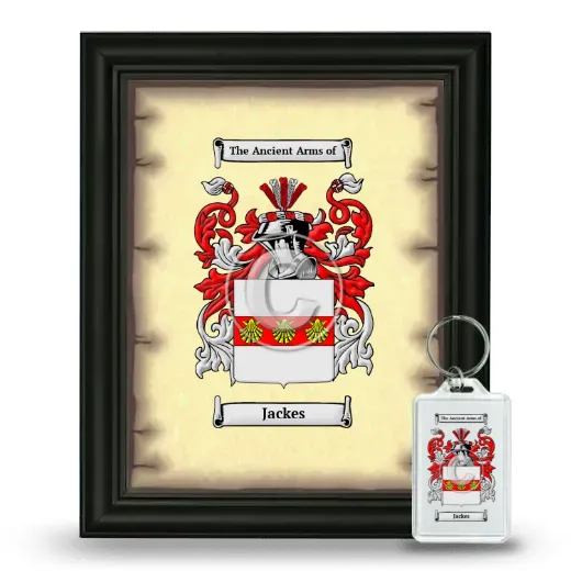 Jackes Framed Coat of Arms and Keychain - Black