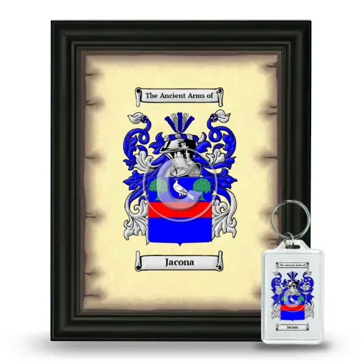 Jacona Framed Coat of Arms and Keychain - Black