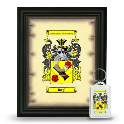 Jaegl Framed Coat of Arms and Keychain - Black