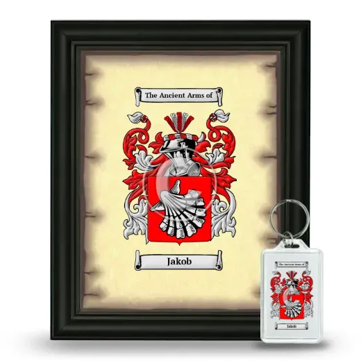 Jakob Framed Coat of Arms and Keychain - Black