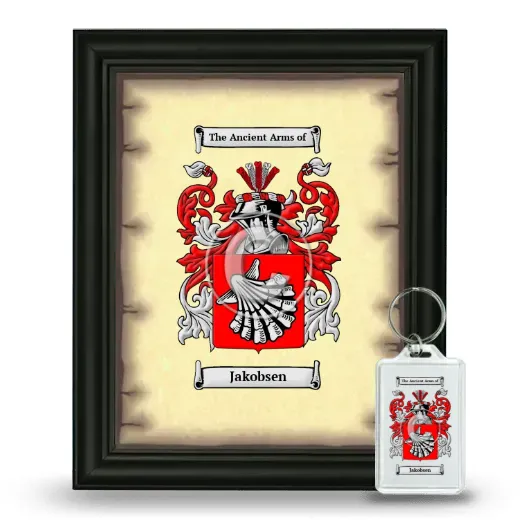 Jakobsen Framed Coat of Arms and Keychain - Black