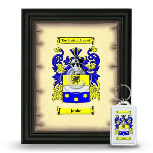 Janke Framed Coat of Arms and Keychain - Black