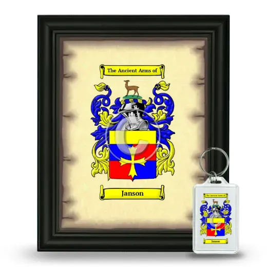 Janson Framed Coat of Arms and Keychain - Black