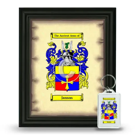 Janson Framed Coat of Arms and Keychain - Black