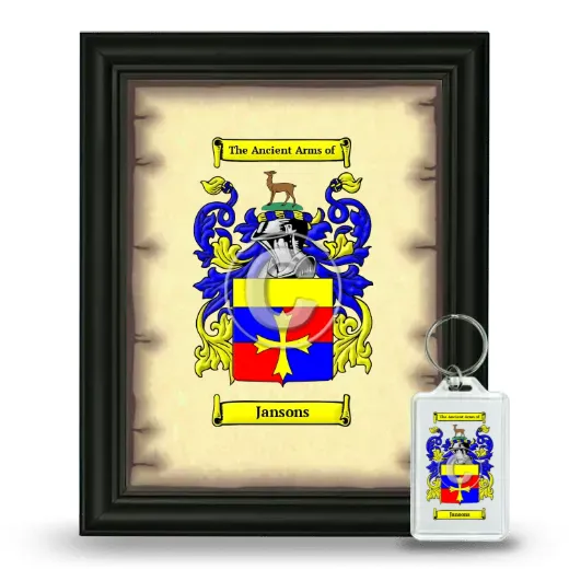 Jansons Framed Coat of Arms and Keychain - Black