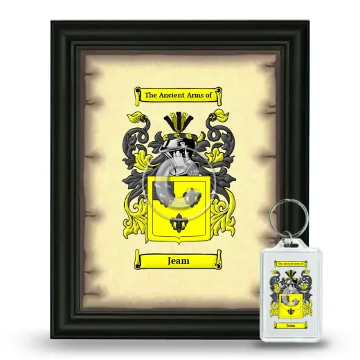 Jeam Framed Coat of Arms and Keychain - Black