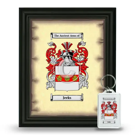 Jeeks Framed Coat of Arms and Keychain - Black