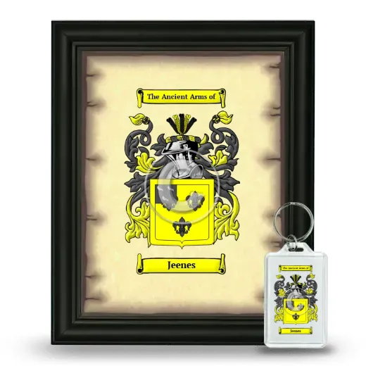 Jeenes Framed Coat of Arms and Keychain - Black