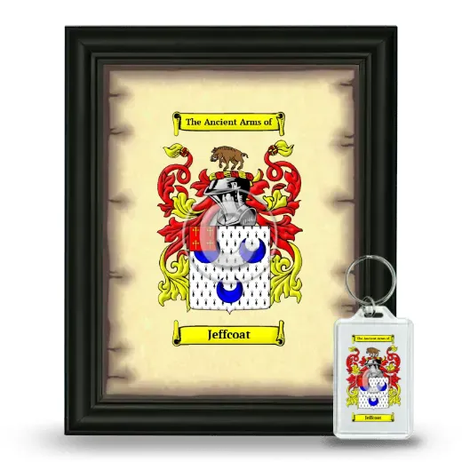 Jeffcoat Framed Coat of Arms and Keychain - Black
