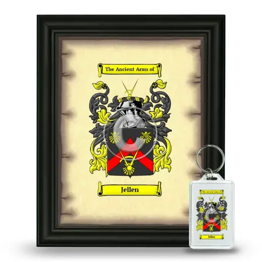 Jellen Framed Coat of Arms and Keychain - Black