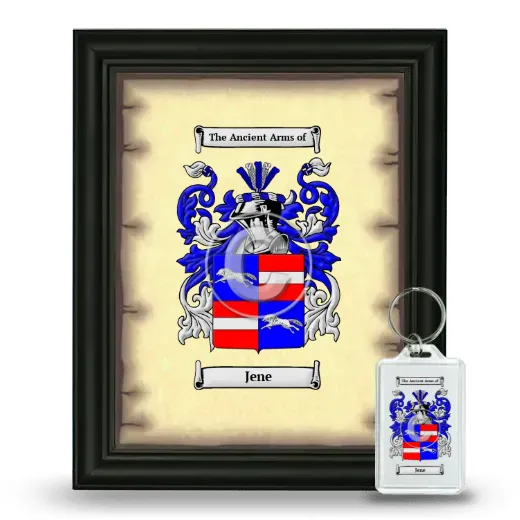 Jene Framed Coat of Arms and Keychain - Black