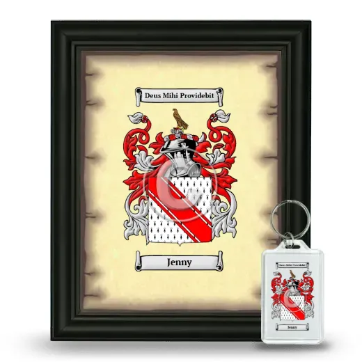 Jenny Framed Coat of Arms and Keychain - Black