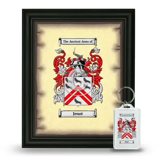 Jenot Framed Coat of Arms and Keychain - Black
