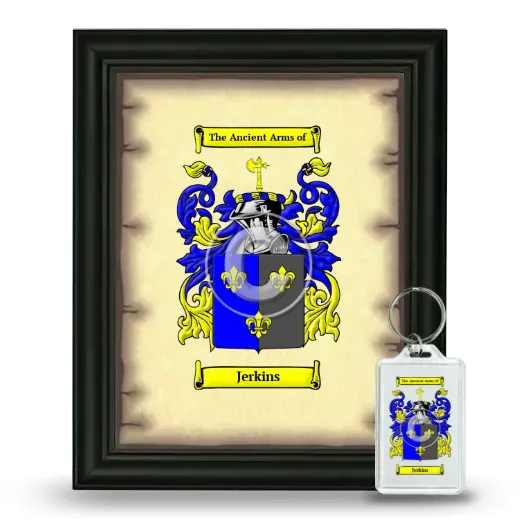 Jerkins Framed Coat of Arms and Keychain - Black