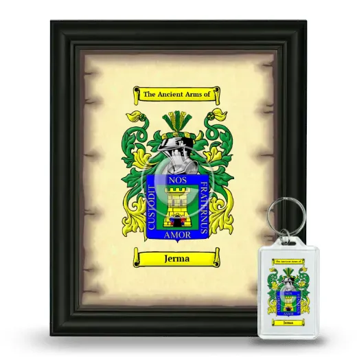 Jerma Framed Coat of Arms and Keychain - Black