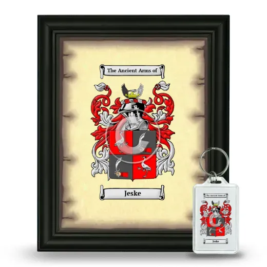 Jeske Framed Coat of Arms and Keychain - Black
