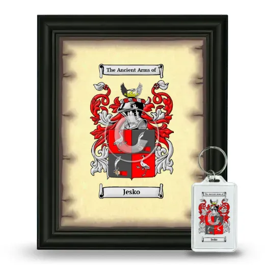 Jesko Framed Coat of Arms and Keychain - Black