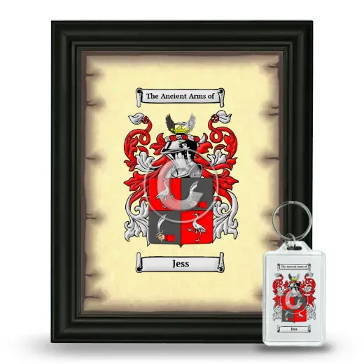 Jess Framed Coat of Arms and Keychain - Black