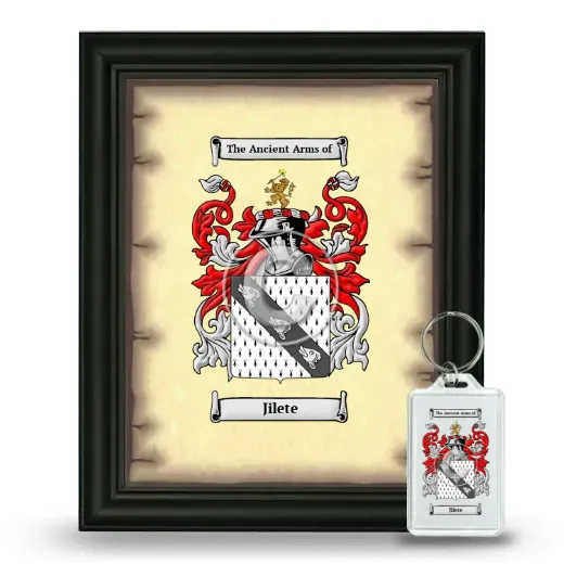 Jilete Framed Coat of Arms and Keychain - Black