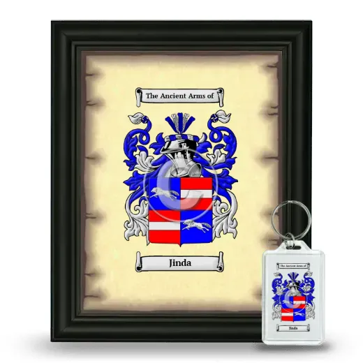 Jinda Framed Coat of Arms and Keychain - Black