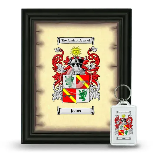 Joans Framed Coat of Arms and Keychain - Black