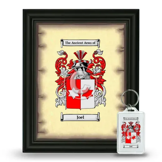 Joel Framed Coat of Arms and Keychain - Black