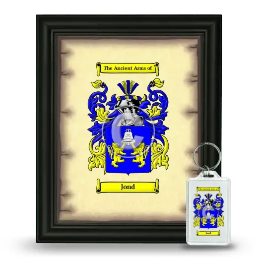 Jond Framed Coat of Arms and Keychain - Black