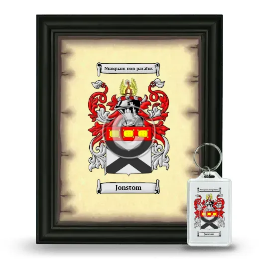 Jonstom Framed Coat of Arms and Keychain - Black
