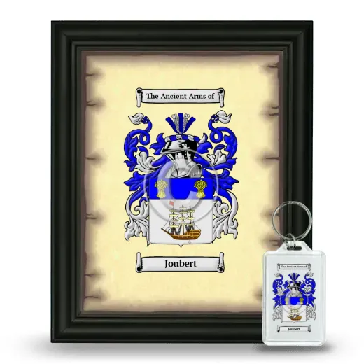 Joubert Framed Coat of Arms and Keychain - Black