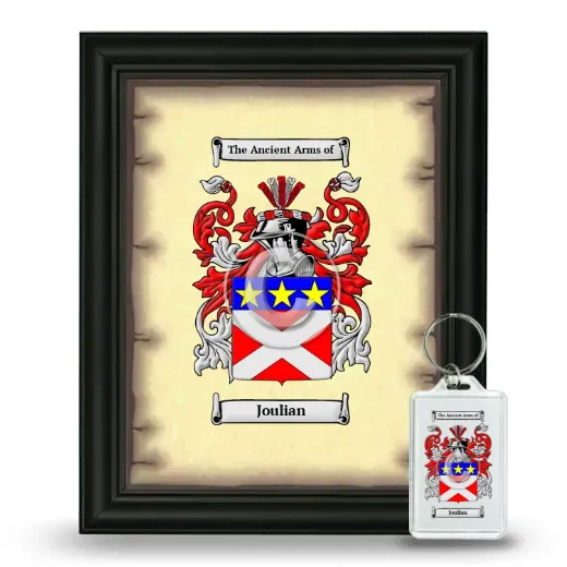 Joulian Framed Coat of Arms and Keychain - Black