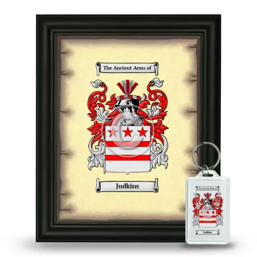 Judkins Framed Coat of Arms and Keychain - Black