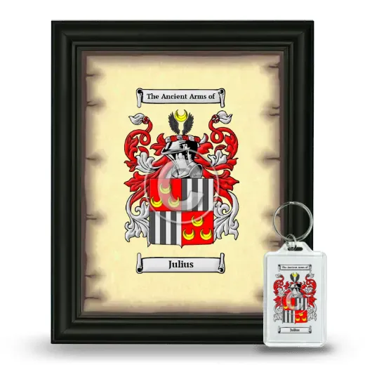 Julius Framed Coat of Arms and Keychain - Black