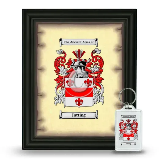 Jutting Framed Coat of Arms and Keychain - Black