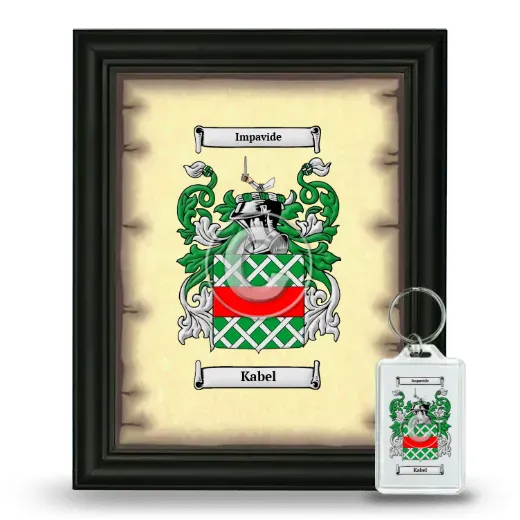 Kabel Framed Coat of Arms and Keychain - Black
