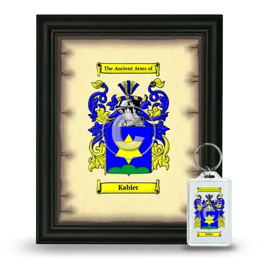 Kabler Framed Coat of Arms and Keychain - Black