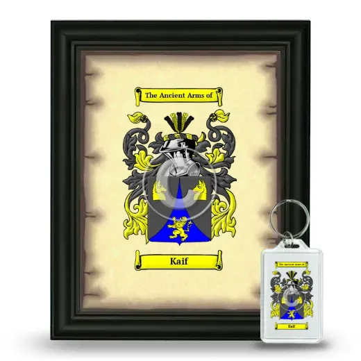 Kaif Framed Coat of Arms and Keychain - Black
