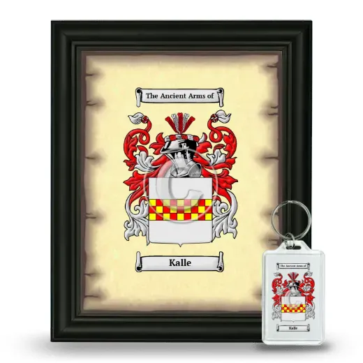 Kalle Framed Coat of Arms and Keychain - Black