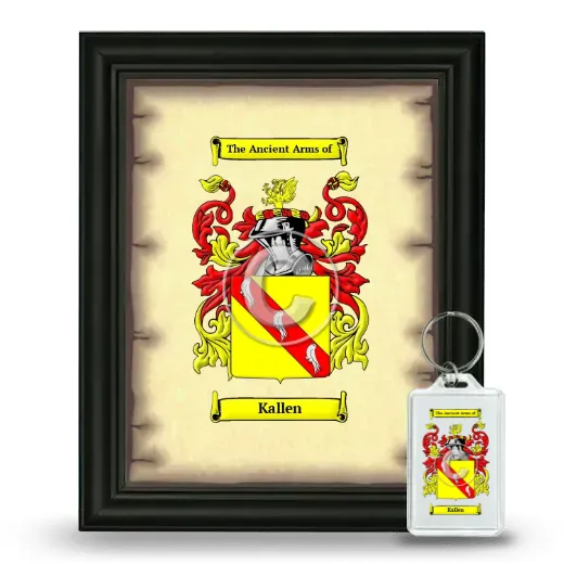 Kallen Framed Coat of Arms and Keychain - Black