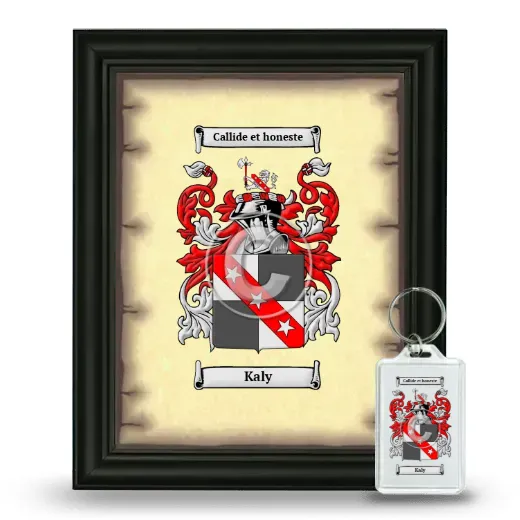 Kaly Framed Coat of Arms and Keychain - Black