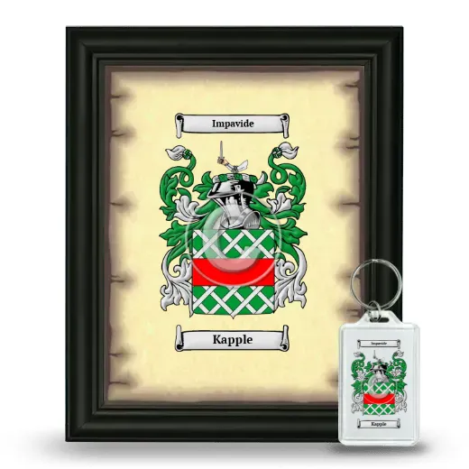 Kapple Framed Coat of Arms and Keychain - Black