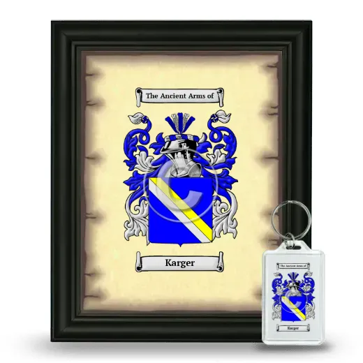 Karger Framed Coat of Arms and Keychain - Black