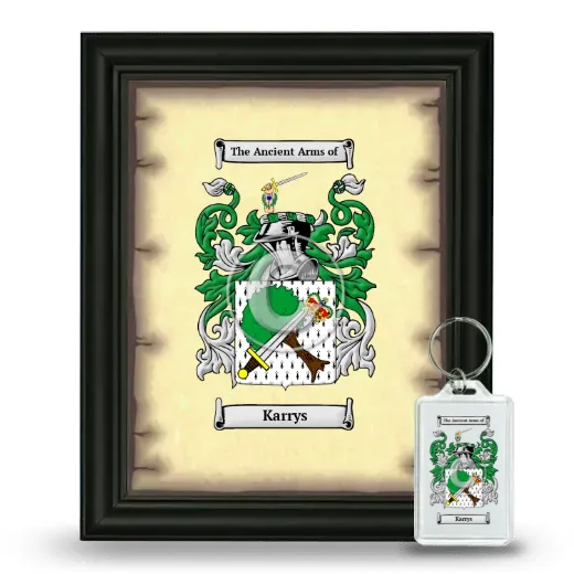 Karrys Framed Coat of Arms and Keychain - Black