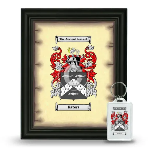 Katers Framed Coat of Arms and Keychain - Black