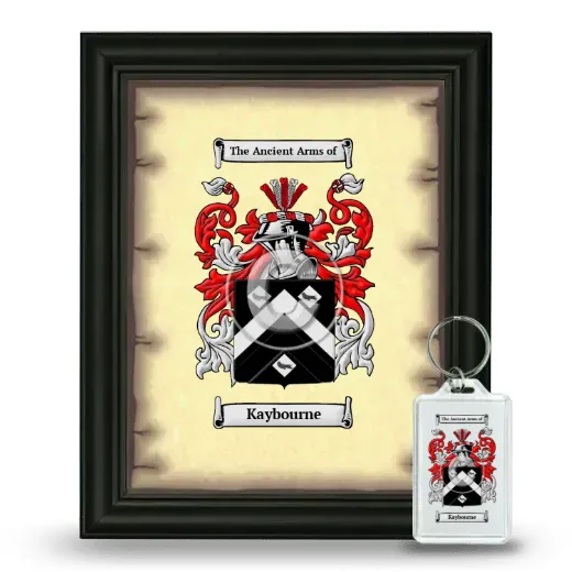 Kaybourne Framed Coat of Arms and Keychain - Black