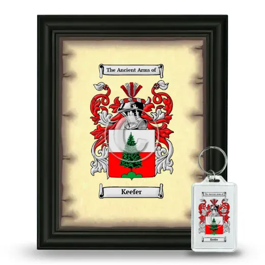 Keefer Framed Coat of Arms and Keychain - Black