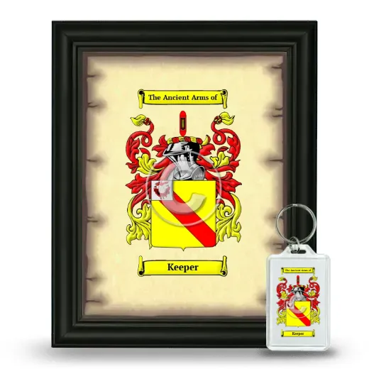 Keeper Framed Coat of Arms and Keychain - Black