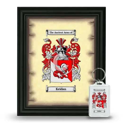 Keidan Framed Coat of Arms and Keychain - Black