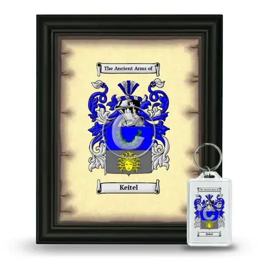 Keitel Framed Coat of Arms and Keychain - Black
