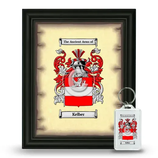 Kelber Framed Coat of Arms and Keychain - Black