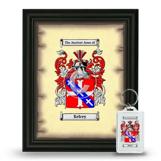 Kelcey Framed Coat of Arms and Keychain - Black